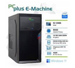 Slika izdelka: PCPLUS E-machine i5-12400 16GB 500GB NVMe SSD Windows 11 Home namizni računalnik