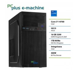 Slika izdelka: PCPLUS e-machine i7-14700 16GB 1TB SSD namizni računalnik
