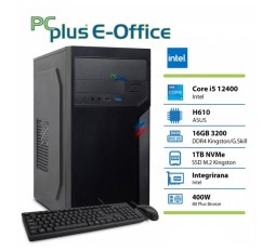 Slika izdelka: PCPLUS e-office i5 12400 16GB 1TB SSD tipkovnica miška namizni računalnik