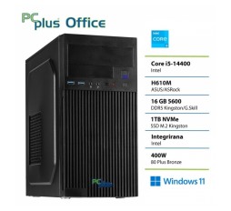 Slika izdelka: PCPLUS e-office i3 14100 16GB DDR5 1TB SSD Windows 11 Home namizni računalnik