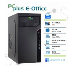 Slika izdelka: PCPLUS e-office i5-11400 8GB 500GB NVMe SSD Windows 11 Home namizni računalnik
