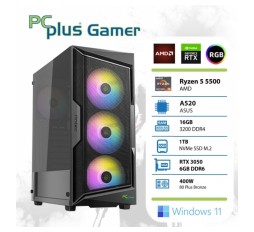 Slika izdelka: PCplus Gamer Ryzen 5 5500 16GB 1TB NVMe SSD GeForce RTX 3050 6GB Windows 11 gaming namizni računalnik