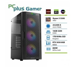 Slika izdelka: PCPLUS Gamer Ryzen 5 5500 16GB 1TB SSD RTX 5050 8GB gaming namizni računalnik