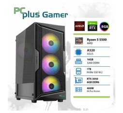 Slika izdelka: PCplus Gamer Ryzen 5 5500 16GB 1TB NVMe SSD GeForce RTX 3050 6GB gaming namizni računalnik