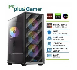 Slika izdelka: PCPLUS Gamer Ryzen 7 5800X 32GB 1TB SSD RTX 5070 12GB gaming namizni računalnik
