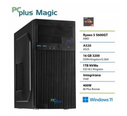 Slika izdelka: PCPLUS Magic Ryzen 5 5600GT 16GB 1TB SSD Windows 11 Home namizni računalnik