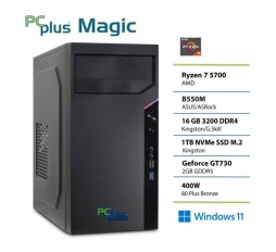 Slika izdelka: PCPLUS Magic Ryzen 7 5700 16GB 1TB SSD GT730 Windows 11 Home namizni računalnik