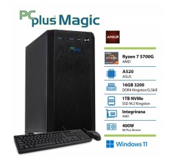 Slika izdelka: PCPLUS Magic Ryzen 7 5700G 16GB 1TB SSD Windows 11 Home tipkovnica miška namizni računalnik