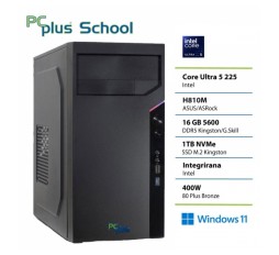 Slika izdelka: PCPLUS School Ultra 5 225 16GB 1TB Windows 11 PRO EDU (samo za izobraževalne ustanove) namizni računalnik