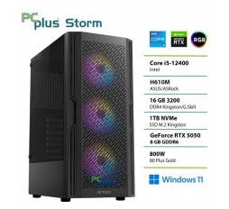 Slika izdelka: PCPLUS Storm Core i5 12400F 16GB 1TB SSD RTX 5050 8GB Windows 11 Home gaming namizni računalnik