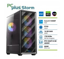 Slika izdelka: PCPLUS Storm i5-14400F 16GB 1TB SSD RTX 5060Ti 8GB gaming namizni računalnik