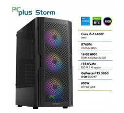 Slika izdelka: PCPLUS Storm Core i5-14400F 16GB 1TB SSD RTX 5060 8GB gaming namizni računalnik