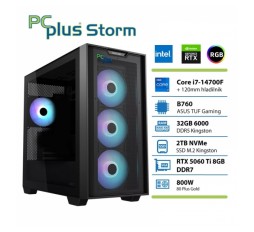 Slika izdelka: PCPLUS Storm i7-14700F 32GB 2TB SSD RTX 5060Ti 8GB gaming namizni računalnik