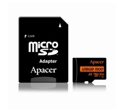 Slika izdelka: APACER microSD XC 128GB spominska kart. UHS-I U3 R100 V30 A2 AP128GMCSX10U8-R