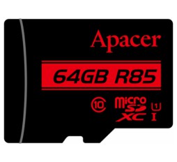 Slika izdelka: APACER microSD XC  64GB spominska kart. UHS-I U1 R85 Class 10 AP64GMCSX10U5-R