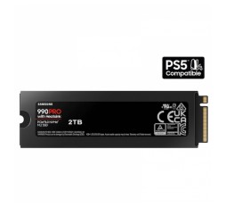 Slika izdelka: SAMSUNG 990 PRO 2TB M.2 PCIe 4.0 NVMe 2.0 (MZ-V9P2T0CW) s hladilnikom SSD