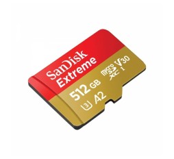 Slika izdelka: SanDisk Extreme microSDXC 512GB + SD Adapter 190MB/s & 130MB/s A2 C10 V30 UHS-I U3