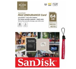 Slika izdelka: SanDisk MAX ENDURANCE microSDXC 64GB + SD Adapter