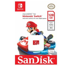 Slika izdelka: SanDisk microSDXC za Nintendo Switch 128 GB, do 100MB/s branje, 90MB/s pisanje, U3, C10, A1, UHS-1