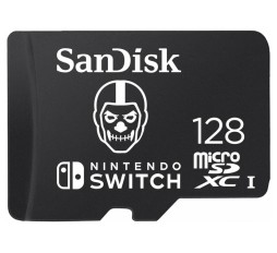 Slika izdelka: SanDisk Nintendo MicroSD UHS I Card - Fortnite Edition, Skull Trooper, 128GB