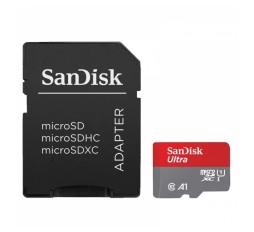 Slika izdelka: SANDISK Ultra microSDHC 32GB UHS-I FHD SD adapter SDSQUA4-032G-GN6MA spominska kartica