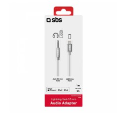 Slika izdelka: SBS ADAPTER APPLE LIGHTNING TO JACK 3,5 MM