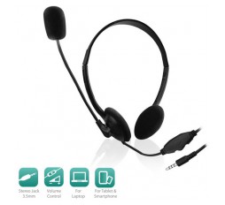 Slika izdelka: Slušalke Ewent, za telefone/tablice, nadzor glasnosti, mikrofon, EW3567