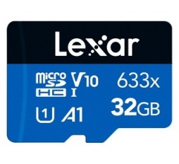 Slika izdelka: Spominska kartica Lexar High-Performance 633x, micro SDHC, 32GB, 100MB/s, U1, V10, A1, UHS-I