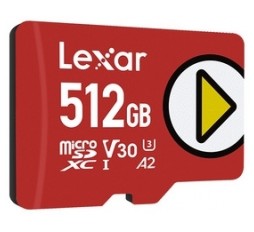 Slika izdelka: Spominska kartica Lexar PLAY, micro SDXC, 512GB, 160MB/s, U3, V30, A2, UHS-I