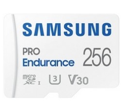 Slika izdelka: Spominska kartica Samsung PRO Endurance, micro SDXC, 256GB, U3, V30, UHS-I, z SD adapterjem