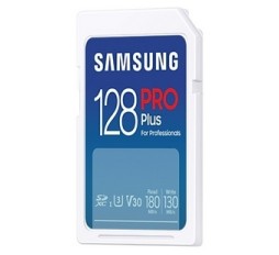 Slika izdelka: Spominska kartica Samsung PRO Plus, SDXC, 128GB, U3, V30, UHS-I, 180 MB/s