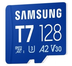 Slika izdelka: Spominska kartica Samsung T7, micro SDXC, 128GB, U3, V30, A2, UHS-I, 170 MB/s