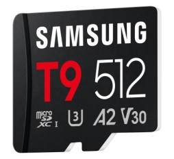 Slika izdelka: Spominska kartica Samsung T9, micro SDXC, 512GB, U3, V30, A2, UHS-I, 200 MB/s