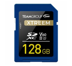 Slika izdelka: Teamgroup Xtreem 128GB SD UHS-II U30 250MB/s spominska kartica