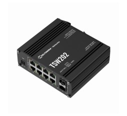 Slika izdelka: Teltonika stikalo Giga  8-port 8x PoE 2xSFP 240W DIN Mini managed TSW202