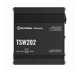 Slika izdelka: Teltonika stikalo Giga  8-port 8x PoE 2xSFP 240W DIN Mini managed TSW202