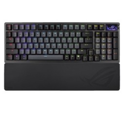 Slika izdelka: Tipkovnica ASUS ROG Azoth 96 HE Wireless, ROG HFX V2 Analog, PBT, OLED, RGB, USB, US