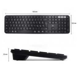 Slika izdelka: Tipkovnica Ewent Multi-connect Wireless, Bluetooth, USB, SLO