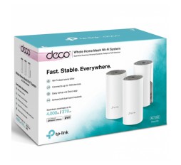 Slika izdelka: TP-LINK AC1200 Deco E4 3-pack Mesh Wi-Fi sistem (usmerjevalnik & ojačevalec)