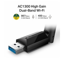 Slika izdelka: TP-LINK Archer T3U PLUS 1300Mbps Dual Band brezžična USB mrežna kartica