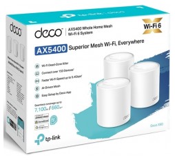 Slika izdelka: TP-LINK Deco X60 V3.20 AX5400 WiFi 6 Mesh 3-pack dostopna točka