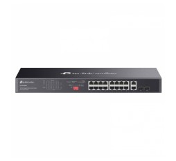 Slika izdelka: TP-LINK Omada DS1018GMP 18-port 16x Gigabit PoE+ RJ45 2x Gigabit SFP/RJ45 Combo Unmanaged mrežno stikalo switch