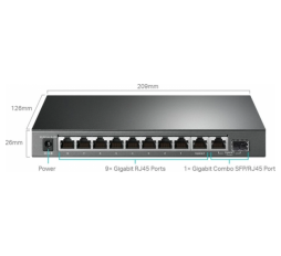 Slika izdelka: TP-LINK stikalo 10-port Gigabit stikalo z 8-Port PoE+ port