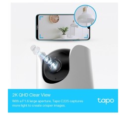 Slika izdelka: TP-LINK Tapo C225 2K 360° WiFi bela notranja nadzorna kamera