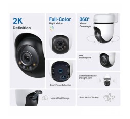 Slika izdelka: TP-LINK Tapo C510W IR 2K IP65 360° WiFi bela zunanja nadzorna kamera
