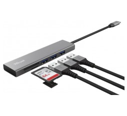 Slika izdelka: TRUST USB-C HUB HALYX 3xUSB IN SD CARD RAZDELILNIK