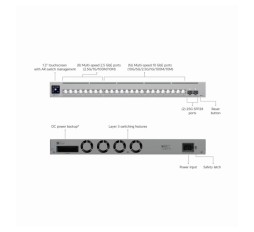 Slika izdelka: Ubiquiti stikalo 24-port 16x 10G 8x 2,5G 2xSFP28 managed USW-Pro-XG-24