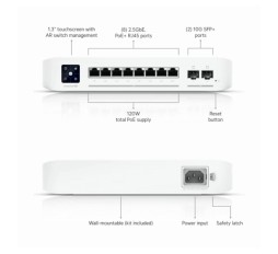 Slika izdelka: Ubiquiti stikalo  8-port 1G 2xSFP PoE++ Unifi USW-Pro-8-PoE