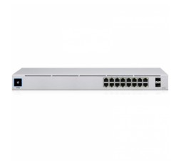 Slika izdelka: UBIQUITI UNIFI USW-16-POE 18-port 16x Gigabit (8x PoE+) RJ45 2x Gigabit SFP L2 mrežno stikalo switch