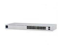 Slika izdelka: UBIQUITI UNIFI USW-24-POE 26-port 24x Gigabit RJ45 (16x Gigabit PoE+ RJ45) 2x Gigabit SFP L2 mrežno stikalo switch